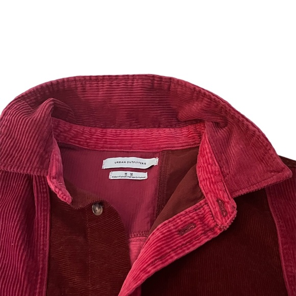 Urban Outfitters Pink Patchwork Button Up courderoy outerwear - Picture 3 of 4